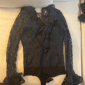 Shop Alexis lace bodysuit.